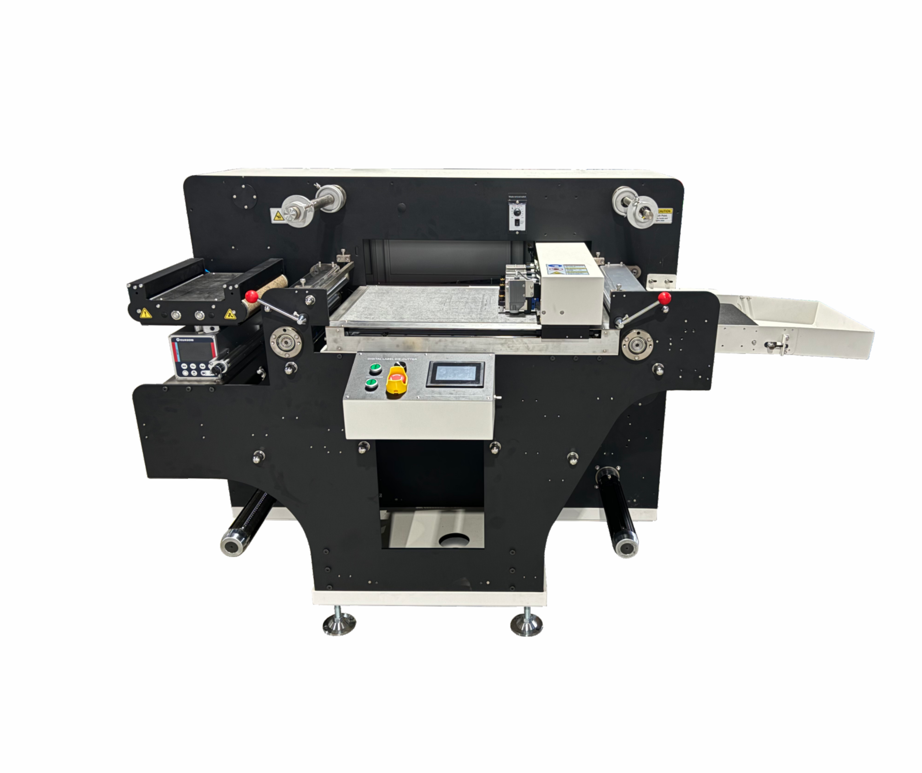 Máquina de corte de matriz digital rotativa e plana